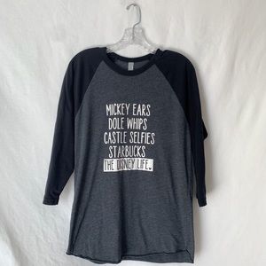 American Apparel Disney Theme Baseball Style Top